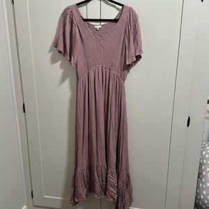 Mauve maxi dress size medium